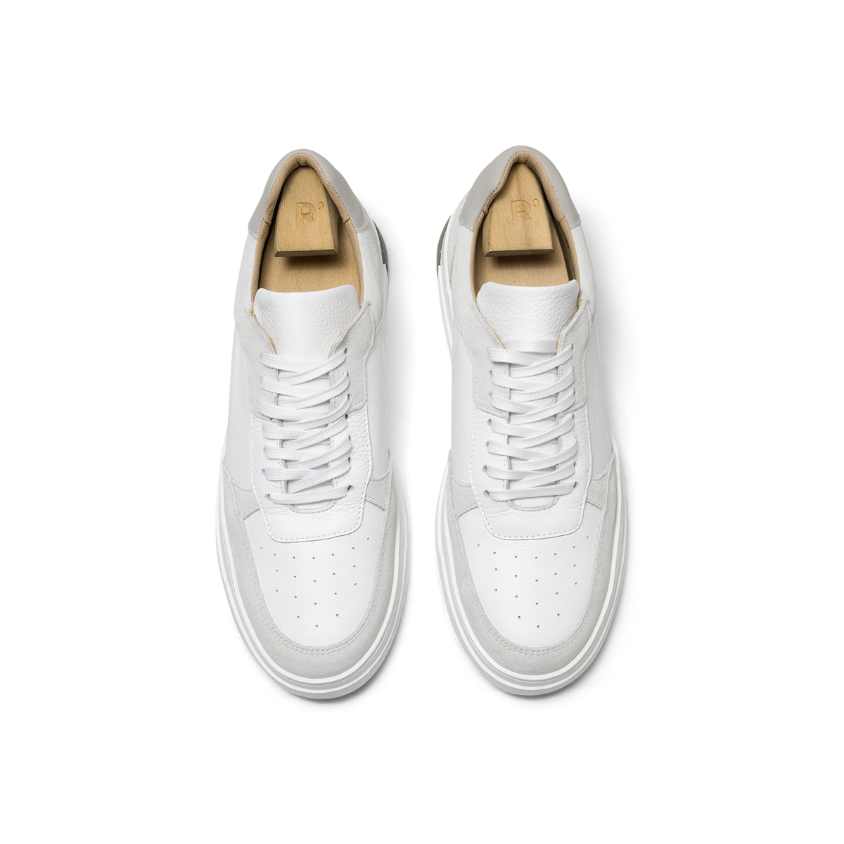 Tom | Baskets en velours blanc