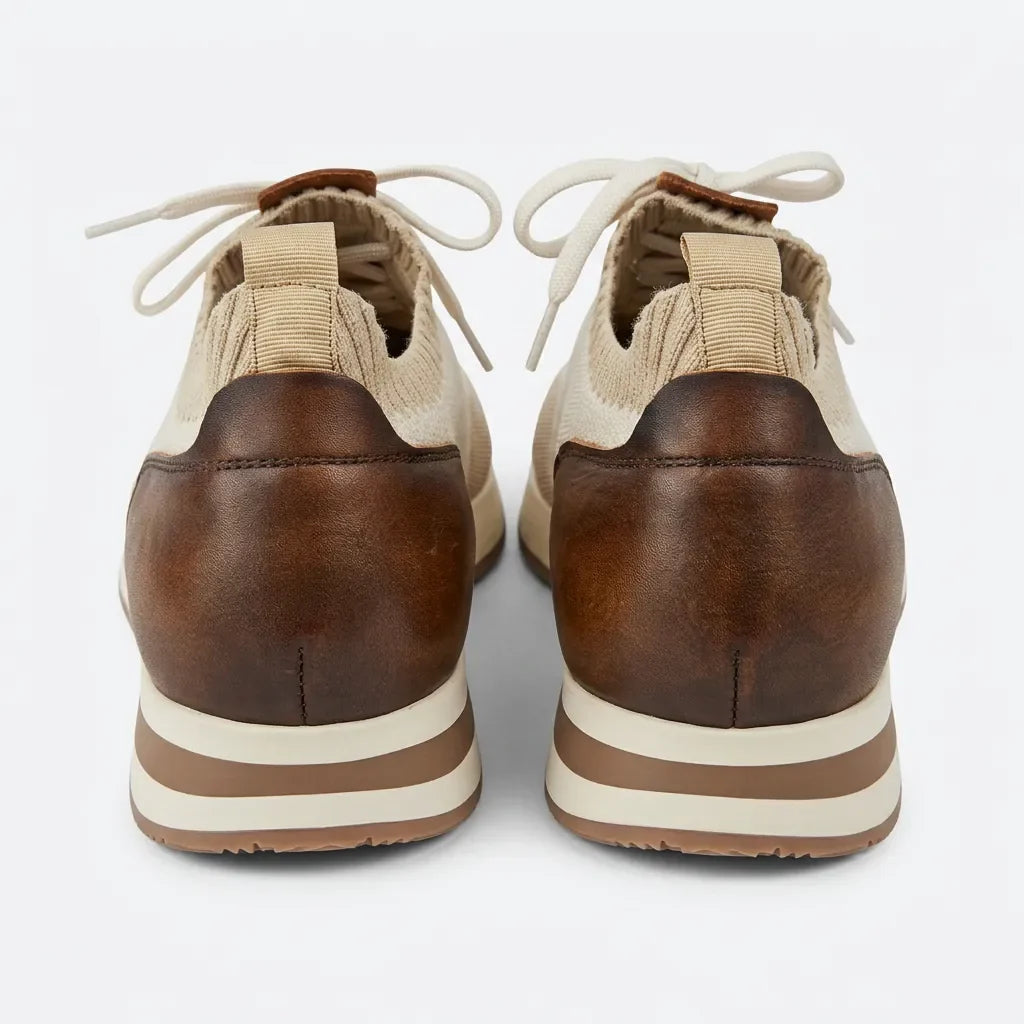 Lucas | Baskets en tissu beige