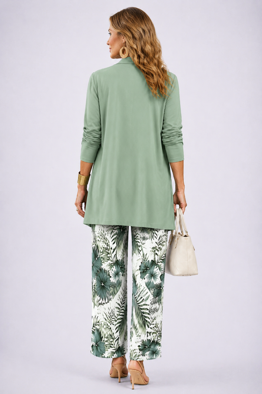 Lorraine | Ensemble 3 pièces vert et blanc