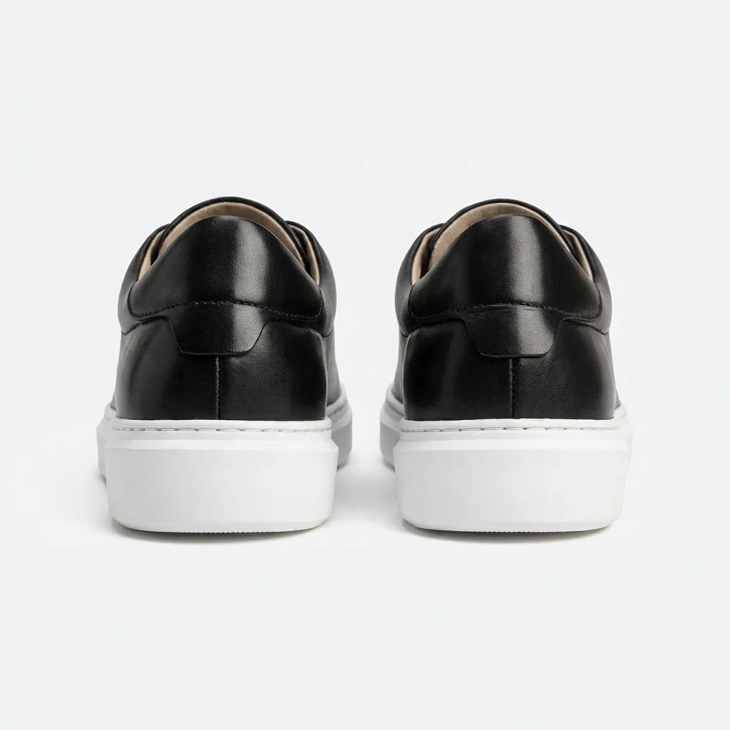 Jules | Baskets en cuir noir