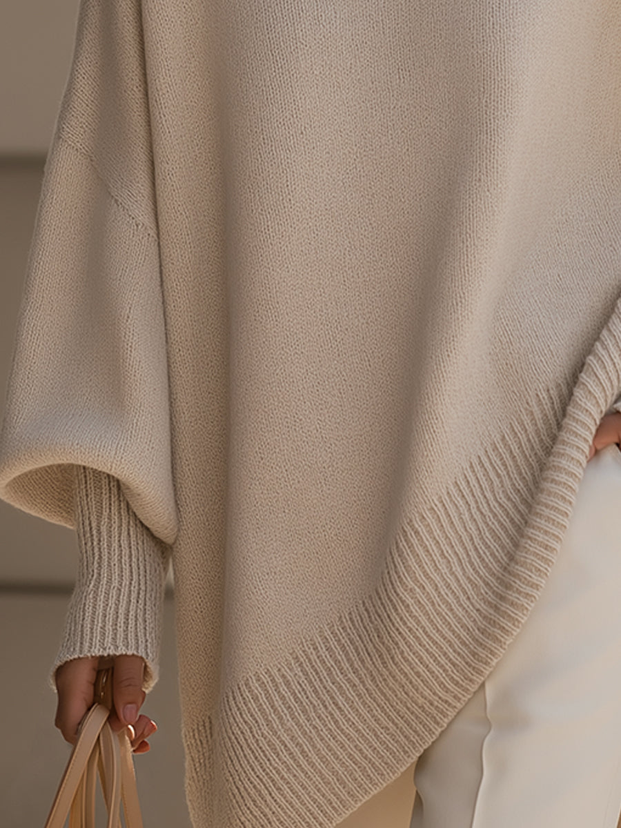 Maëlys | Pull oversize avec drapé et col large