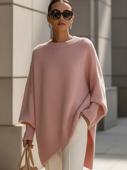Maëlys | Pull oversize avec drapé et col large