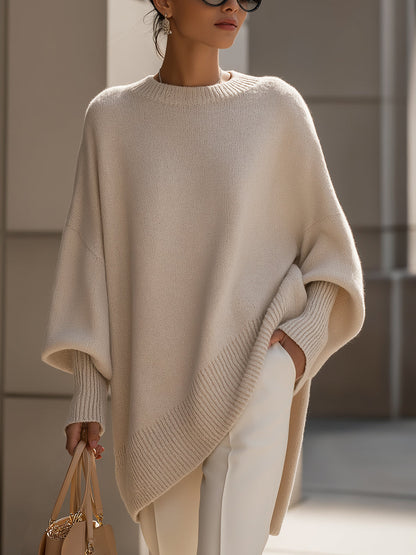 Maëlys | Pull oversize avec drapé et col large