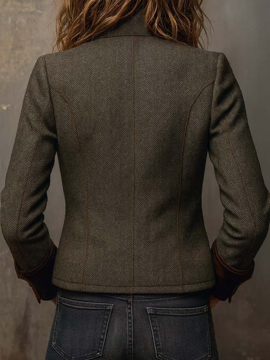 Vivienne, blazer chevron, vue d'ensemble – AvoraVarelle