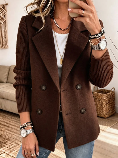 Hélène | Blazer croisé à manches en maille
