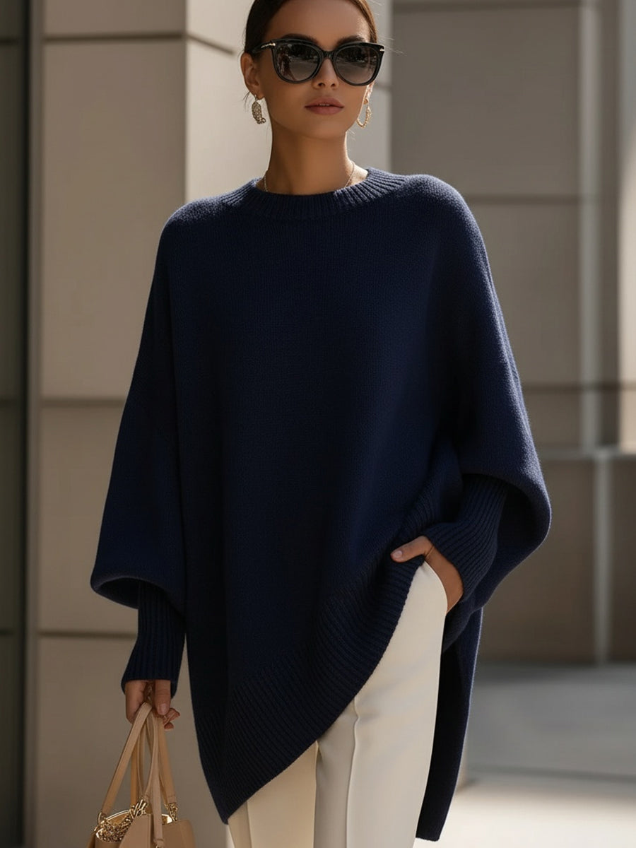 Maëlys | Pull oversize avec drapé et col large