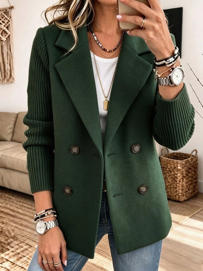 Hélène | Blazer croisé à manches en maille
