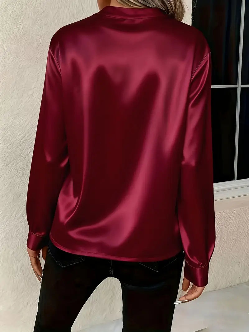 Claire | Blouse satinée élégante intemporelle raffinée