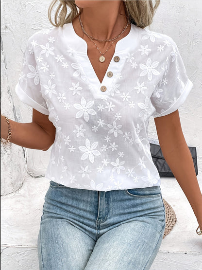 Chloé | Blouse estivale élégante à motif délicat