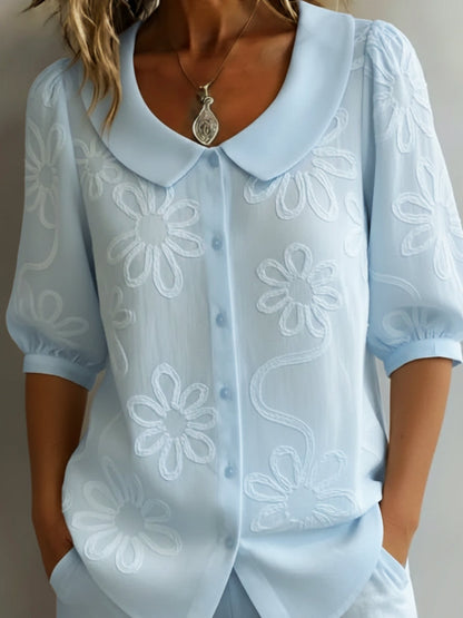 Léa | Blouse légère florale élégance naturelle