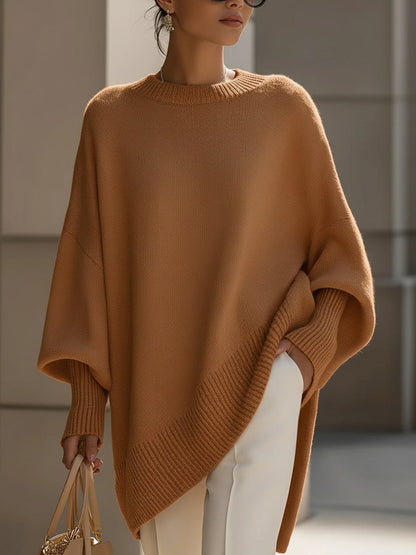 Maëlys | Pull oversize avec drapé et col large