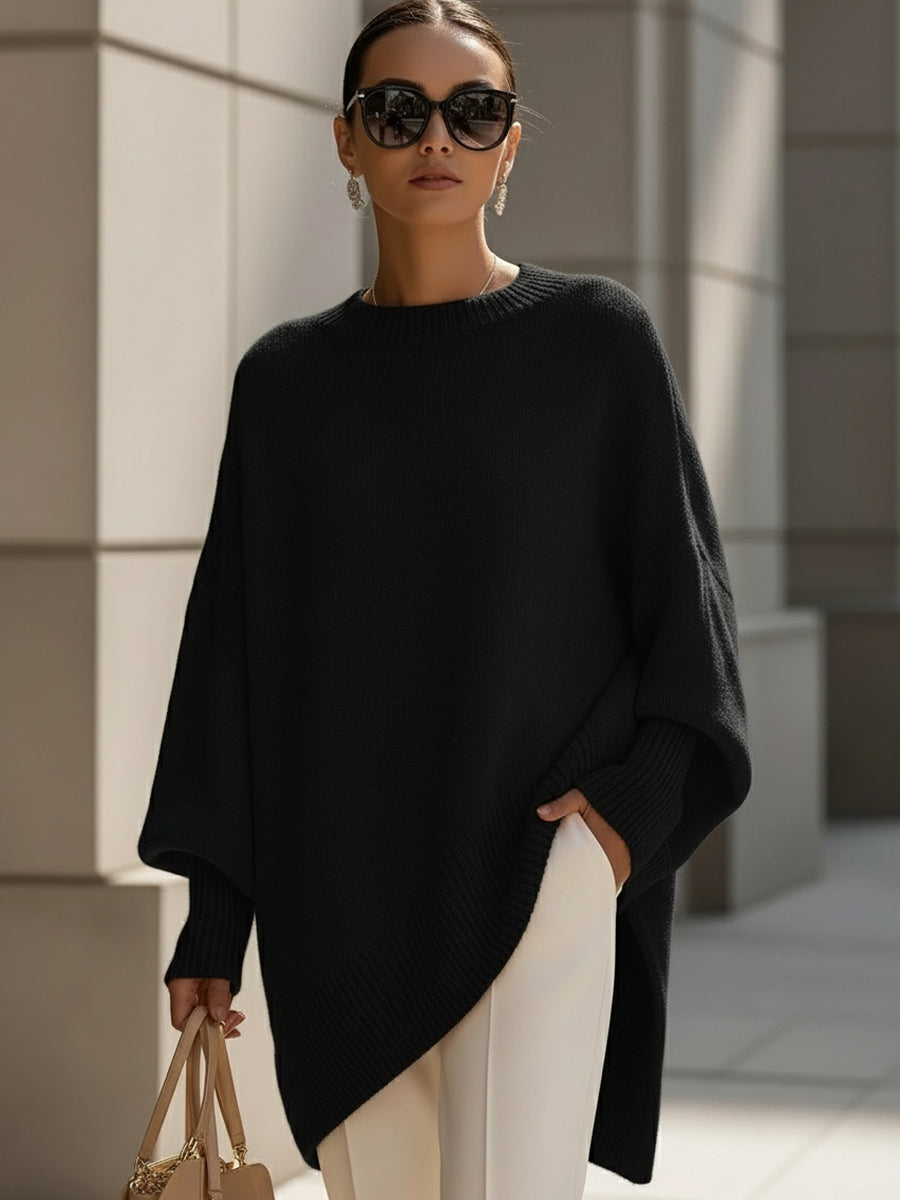 Maëlys | Pull oversize avec drapé et col large