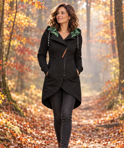 Éloïse, manteau à capuche zippé, vue d'ensemble – AvoraVarelle