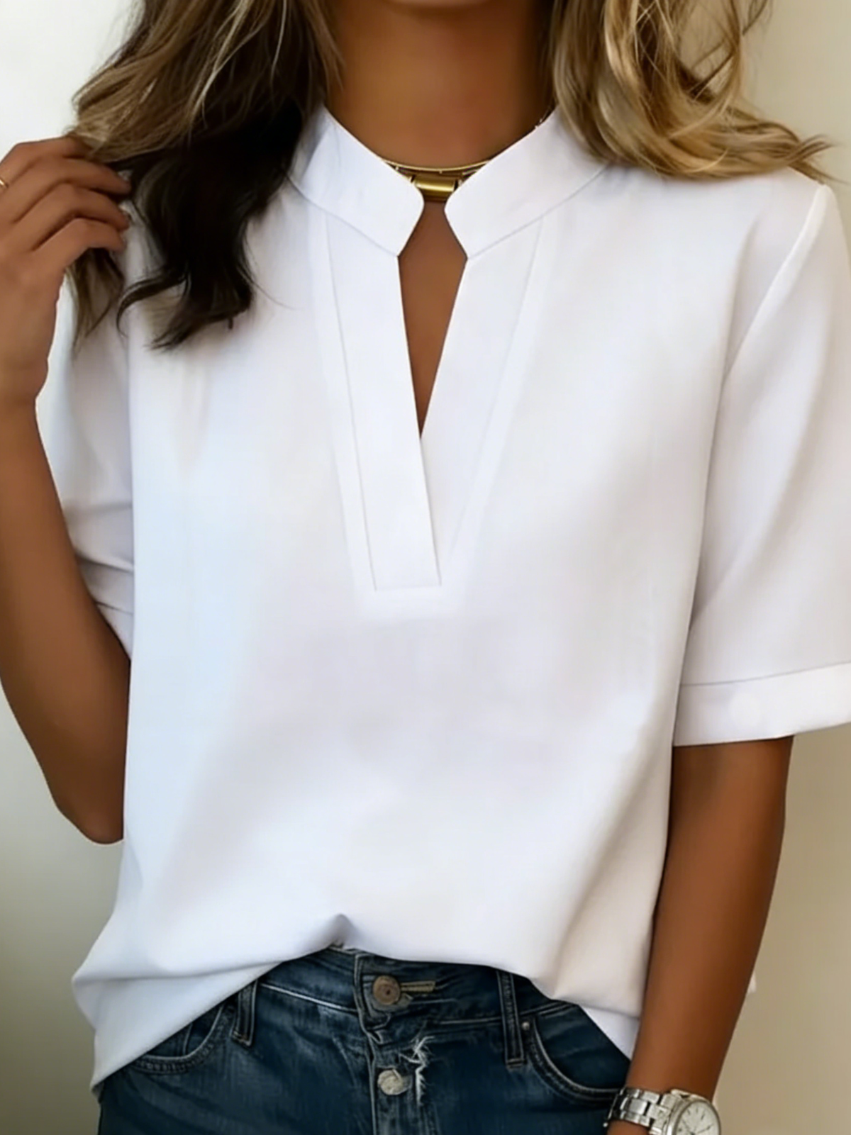 Élodie | Blouse élégante au col raffiné