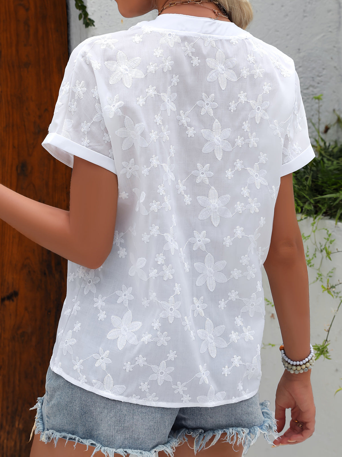Chloé | Blouse estivale élégante à motif délicat