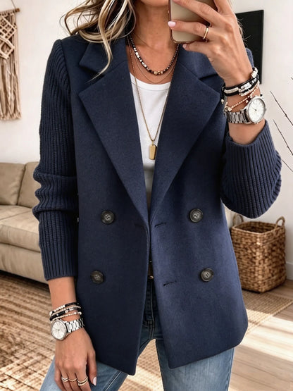 Hélène | Blazer croisé à manches en maille