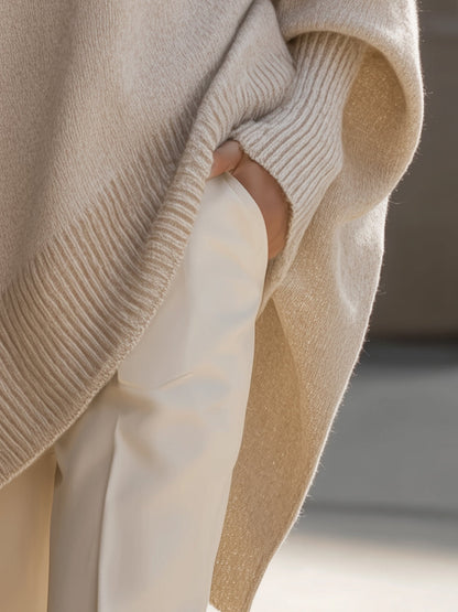 Maëlys | Pull oversize avec drapé et col large
