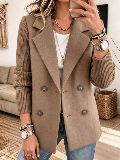 Hélène | Blazer croisé à manches en maille