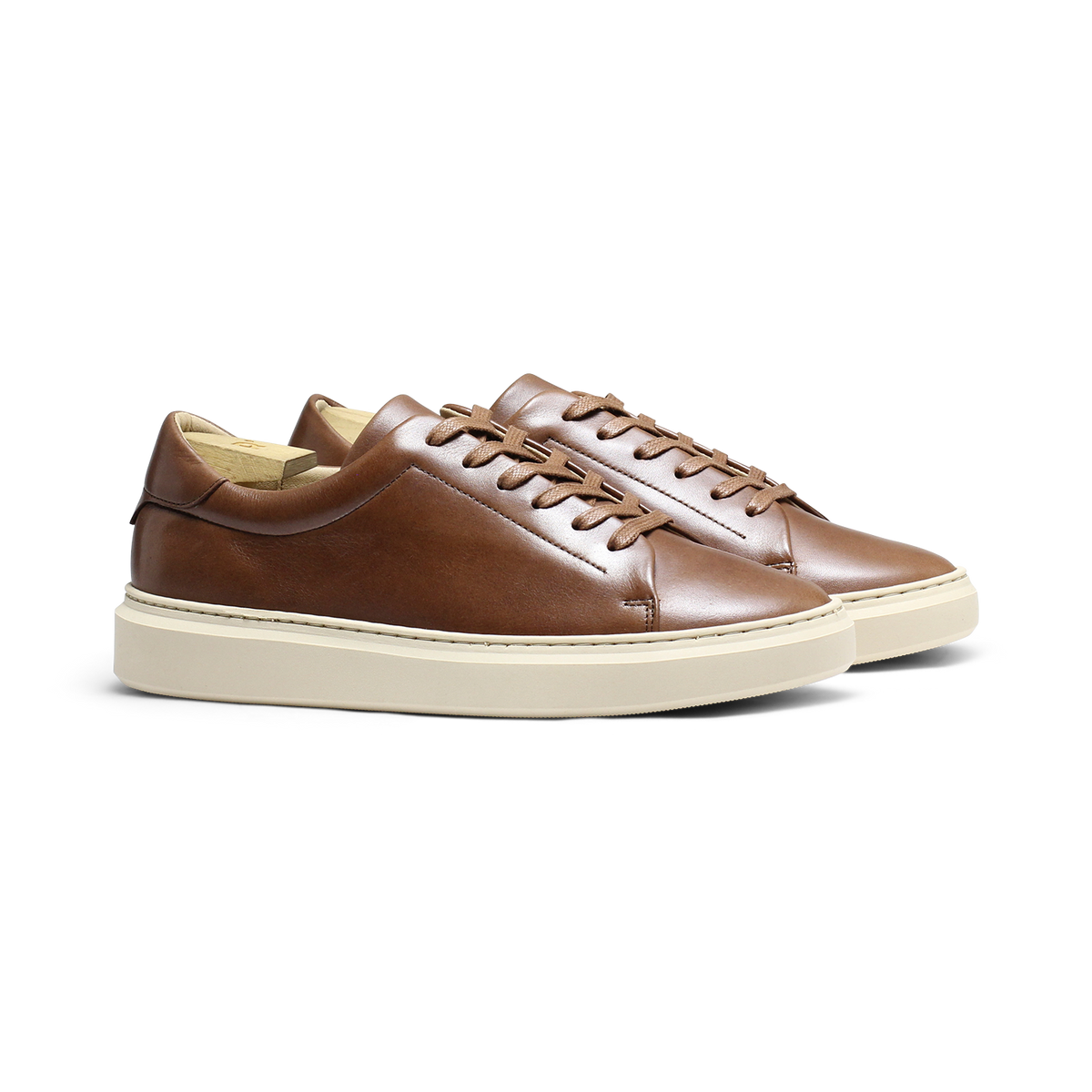Jules | Baskets en cuir cognac