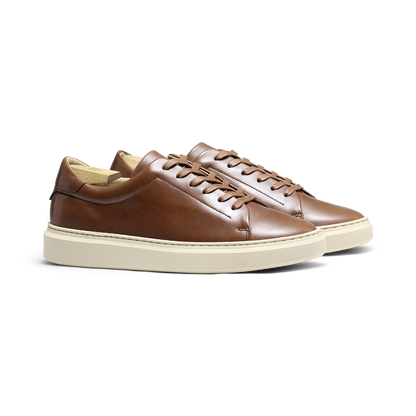 Jules | Baskets en cuir cognac