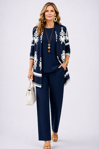 Carol | Ensemble 3 pièces bleu marine