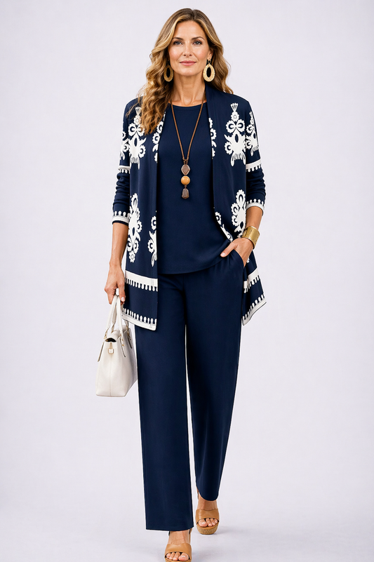 Carol | Ensemble 3 pièces bleu marine