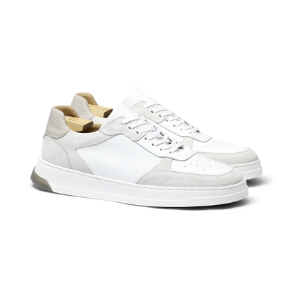 Tom | Baskets en velours blanc