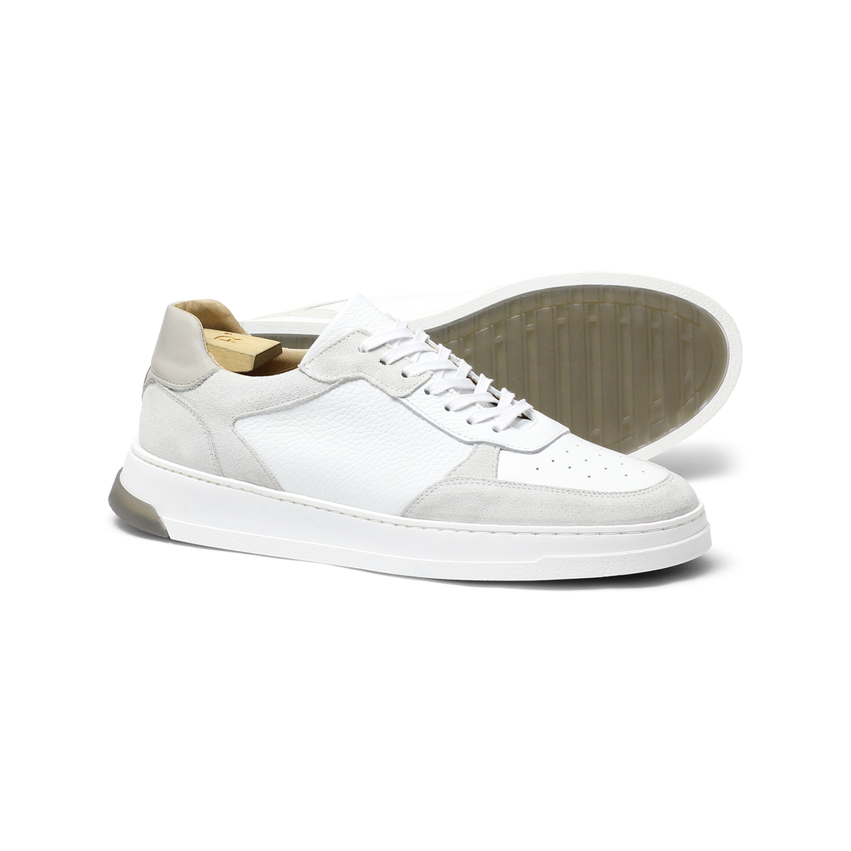 Tom | Baskets en velours blanc