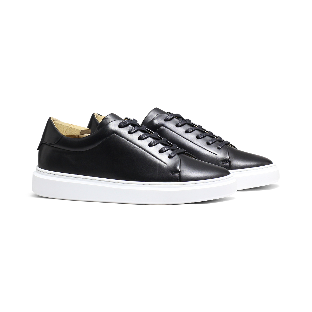 Jules | Baskets en cuir noir