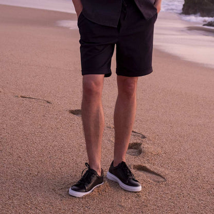 Jules | Baskets en cuir noir