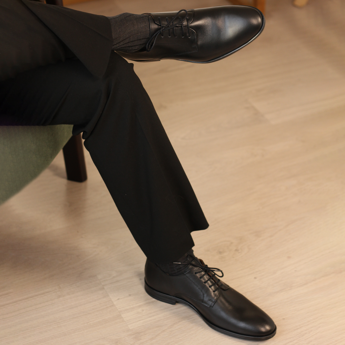 Maxime | Derby en cuir noir