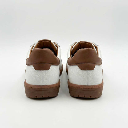 Nathan | Baskets en cuir grainé blanc