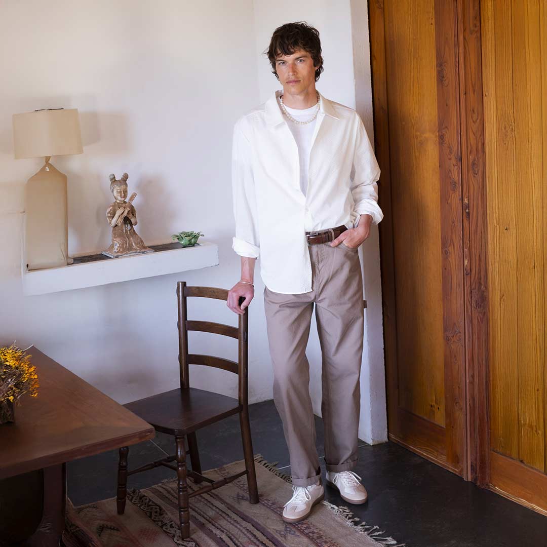 Nathan | Baskets en cuir grainé blanc