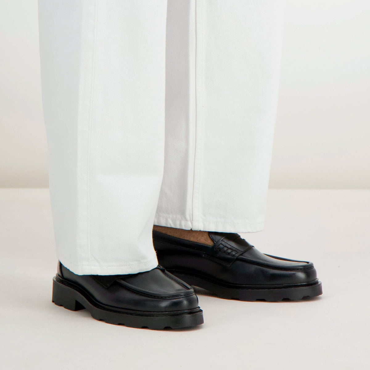 Léon | Mocassin en cuir glacé noir