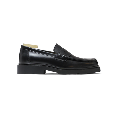 Léon | Mocassin en cuir glacé noir
