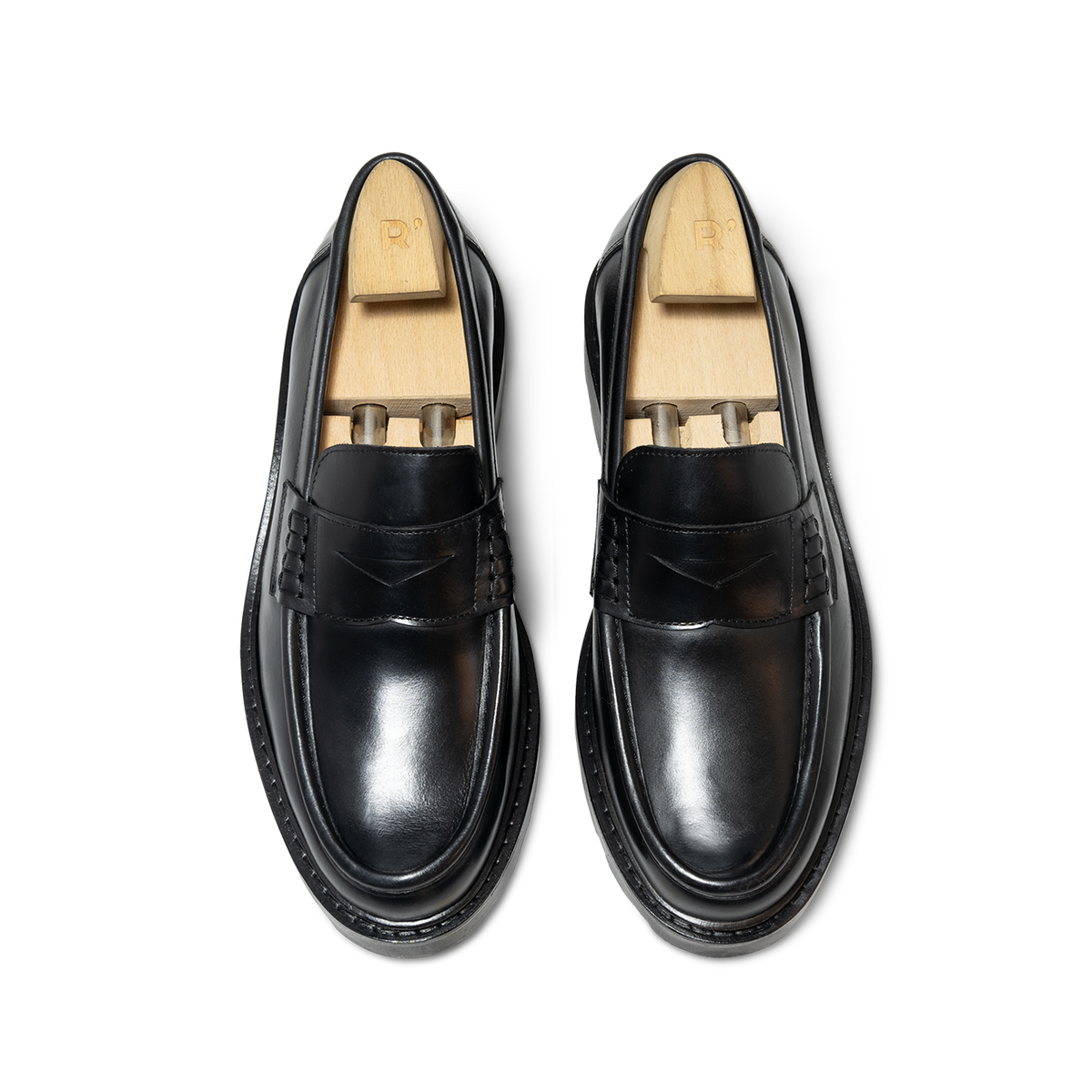 Léon | Mocassin en cuir glacé noir