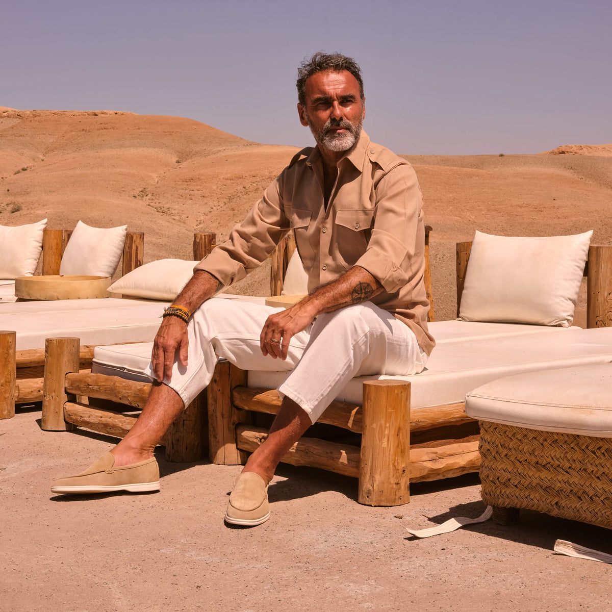 Paul | Mocassin en velours sable