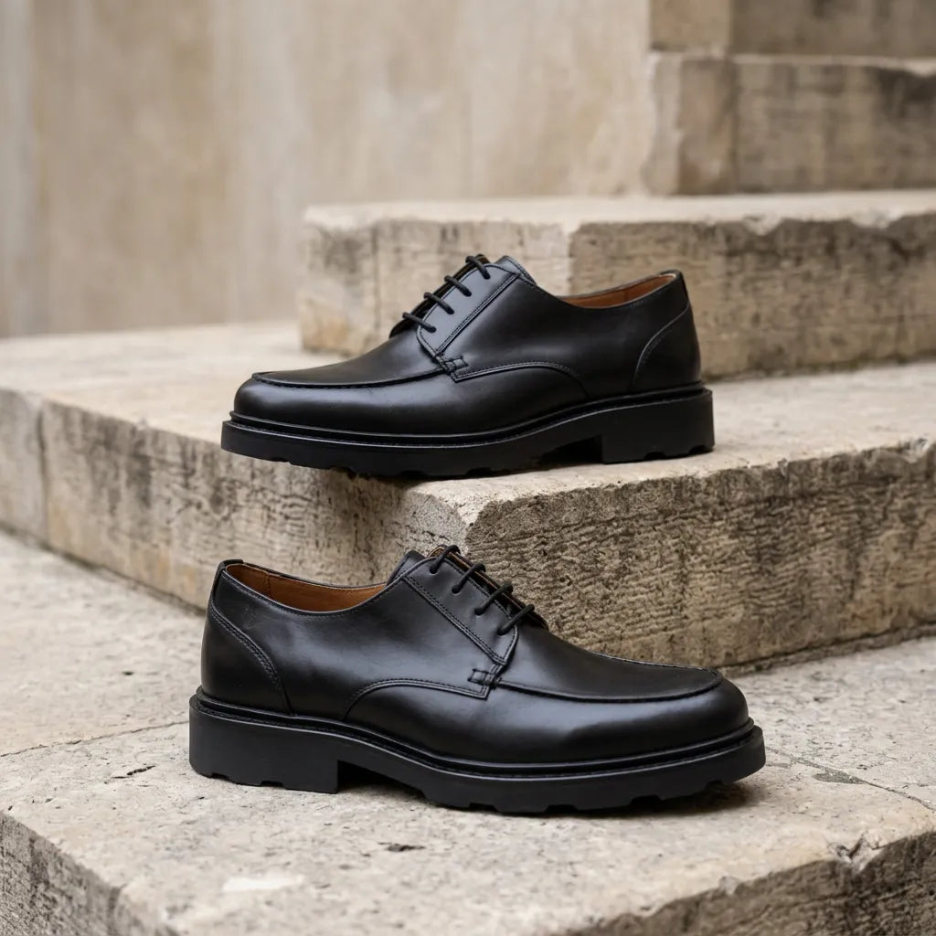 Gabriel | Derby en cuir noir