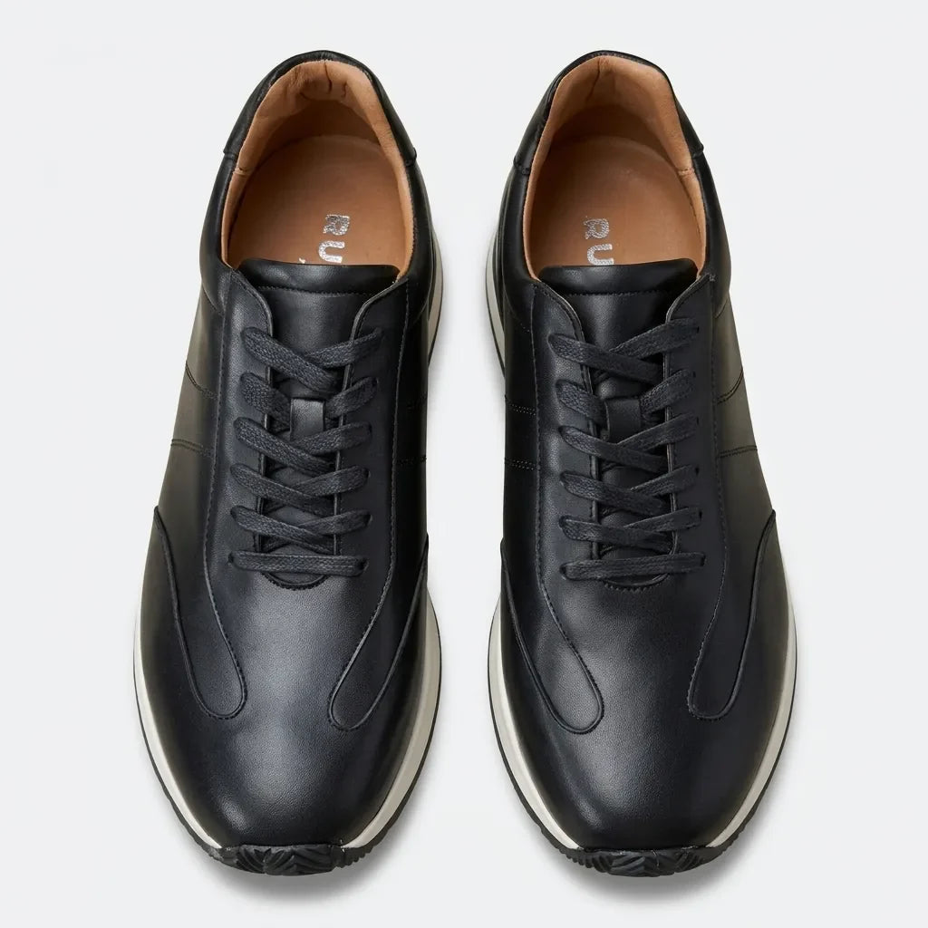 Hugo | Baskets en cuir noir
