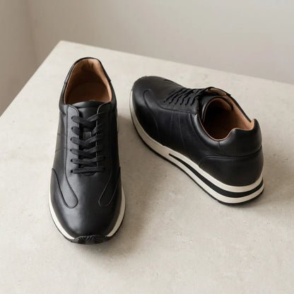 Hugo | Baskets en cuir noir