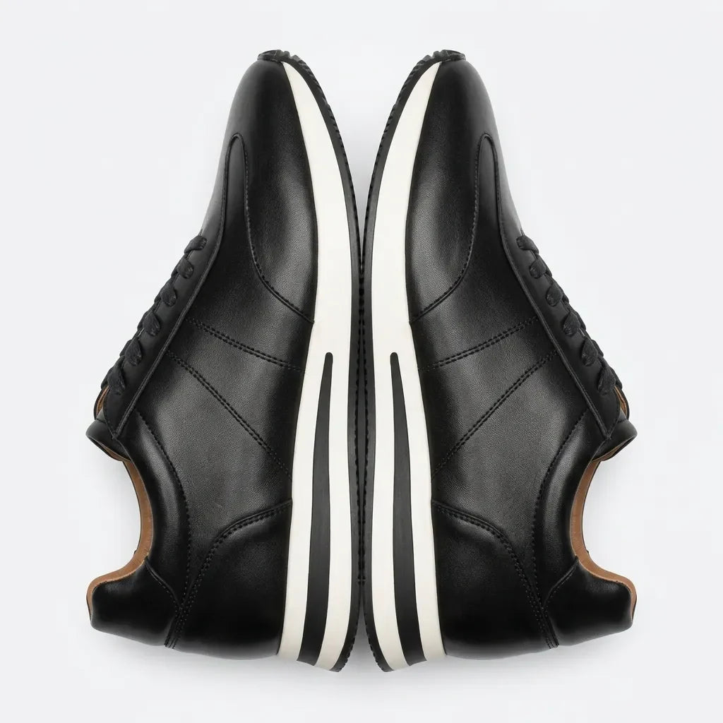 Hugo | Baskets en cuir noir