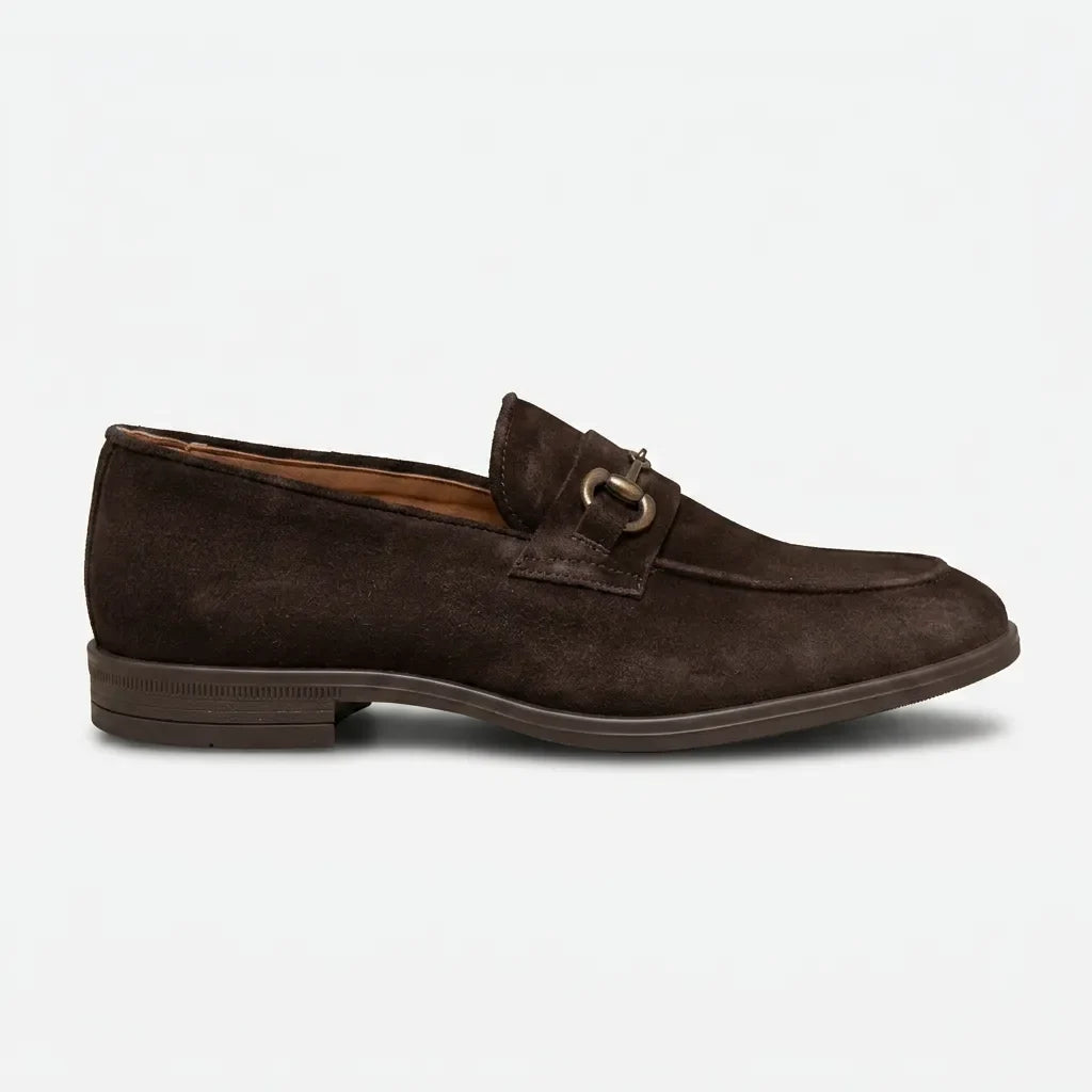 Mathéo | Mocassin en velours taupe