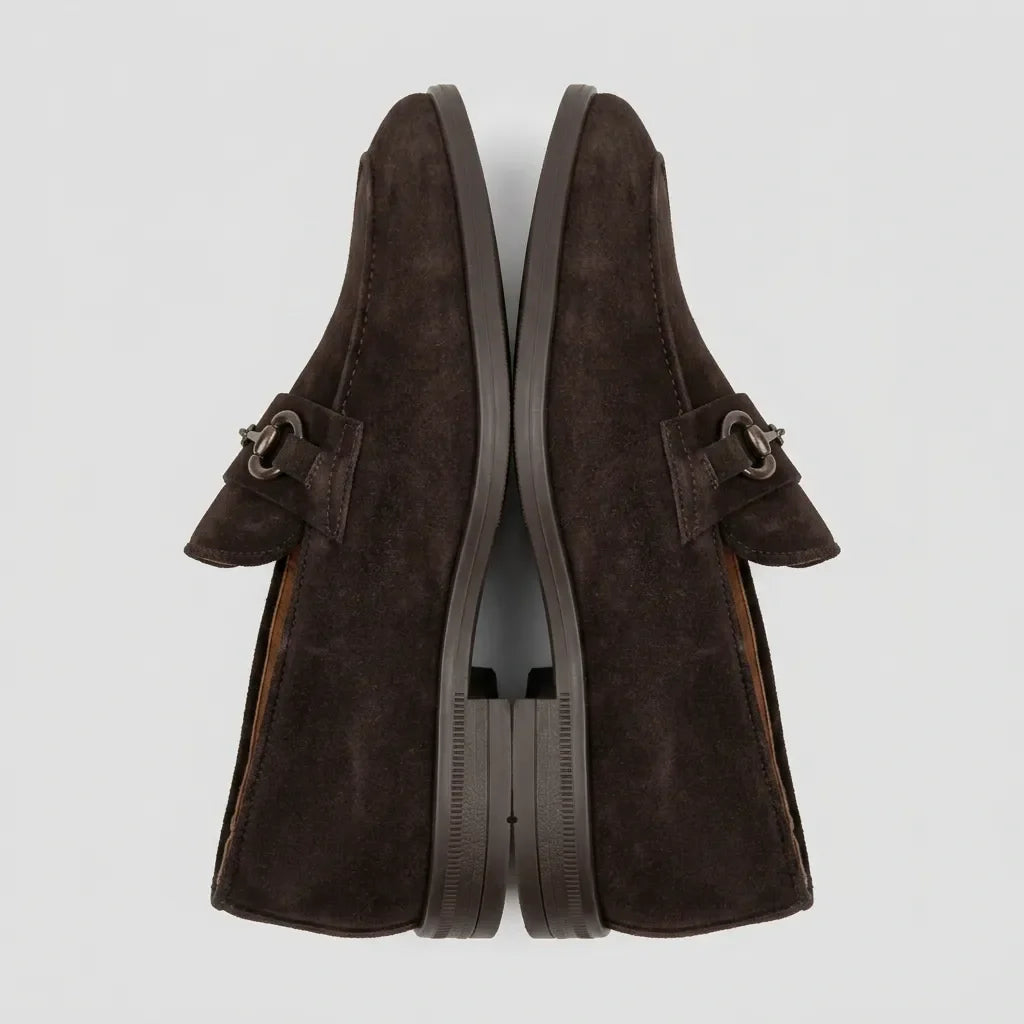 Mathéo | Mocassin en velours taupe