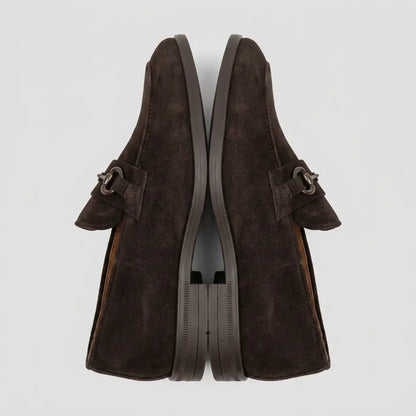 Mathéo | Mocassin en velours taupe