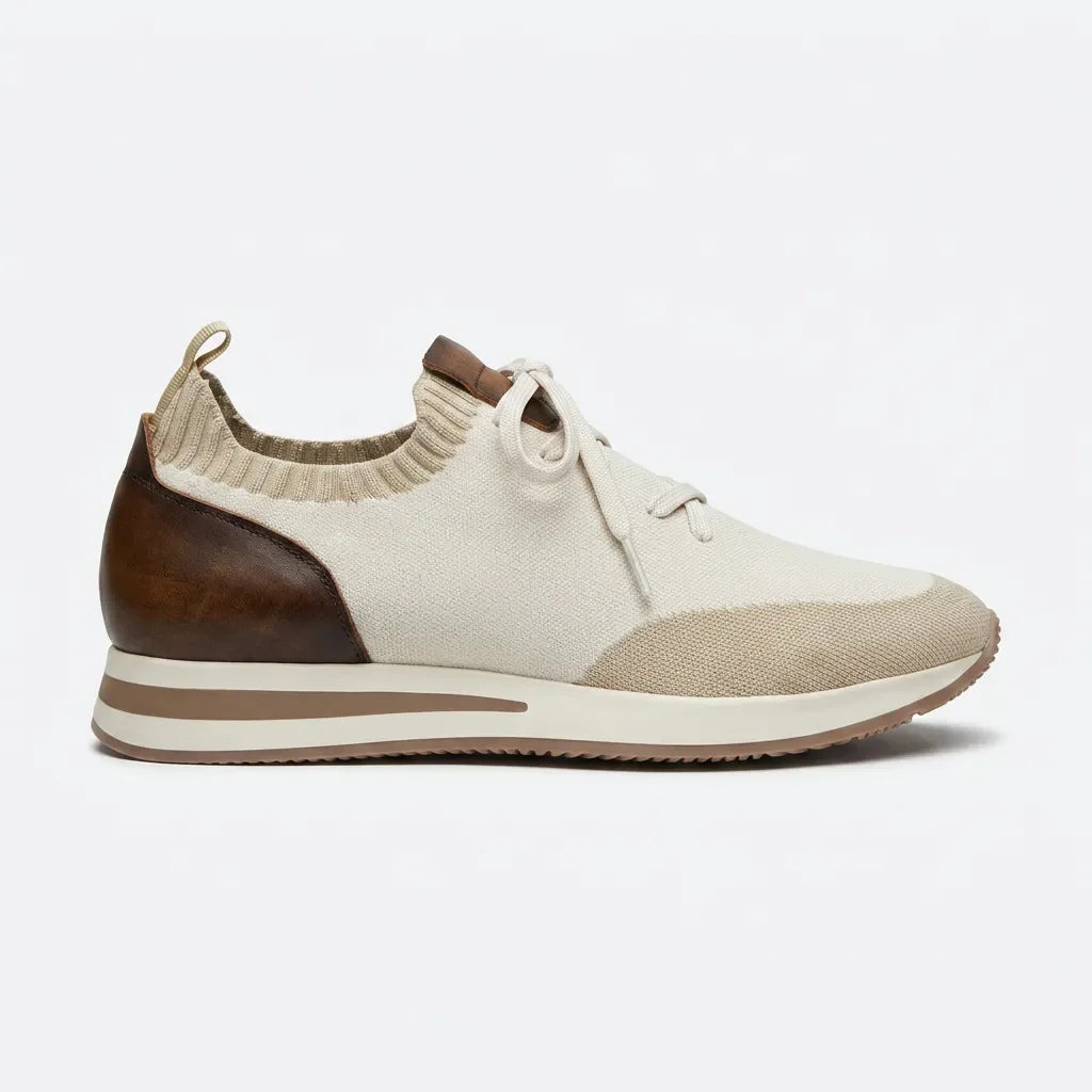 Lucas | Baskets en tissu beige