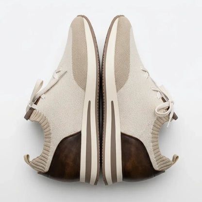 Lucas | Baskets en tissu beige