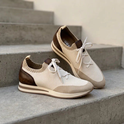 Lucas | Baskets en tissu beige
