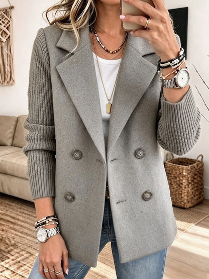 Hélène | Blazer croisé à manches en maille