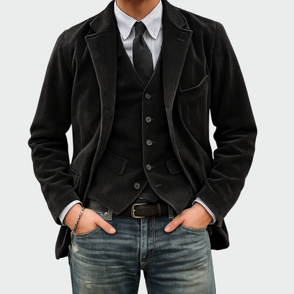 Ensemble 2 pièces : Blazer et Gilet en Velours