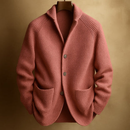 Cardigan pour homme en laine tricotée